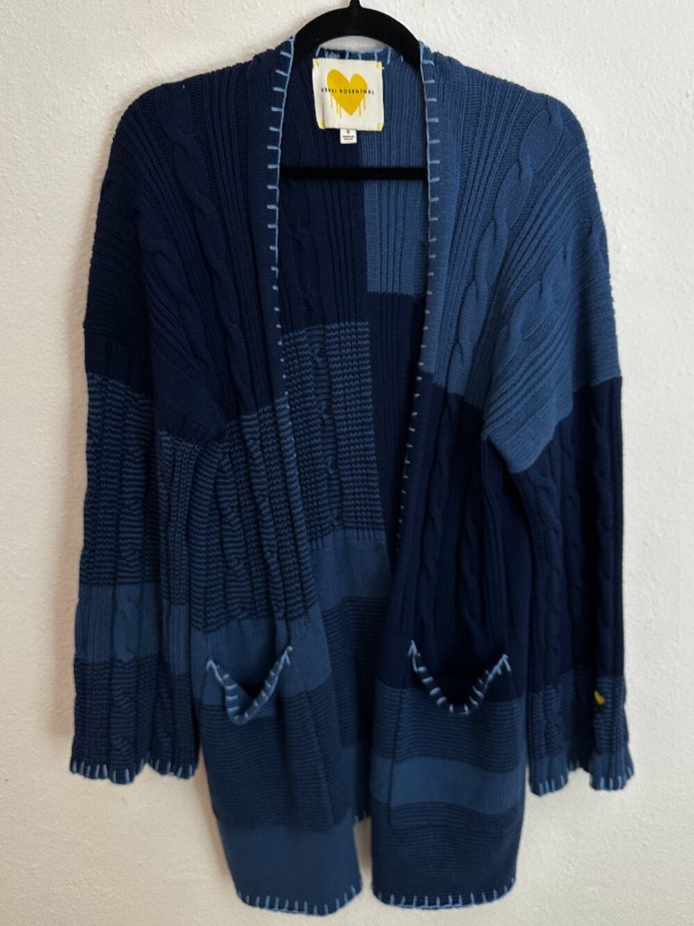 Kerri Rosenthal Patchwork Whipstitch Cardigan